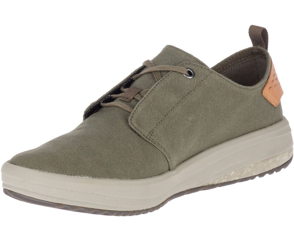 Merrell Sneakers Herre - Gridway Lærred - Olivengrøn - DNT530687